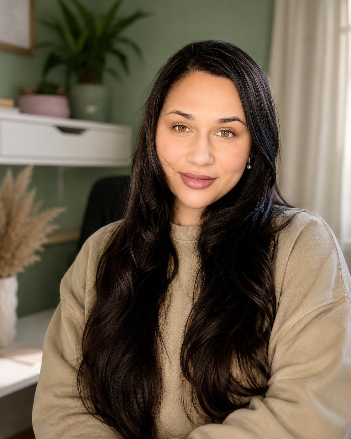Kamila in her studio